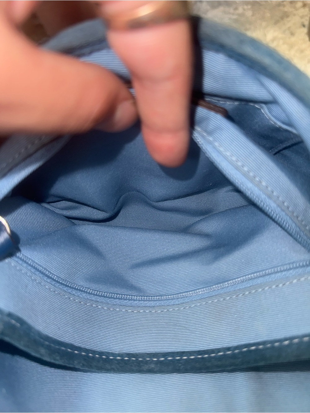 COACH RARE VINTAGE 2005 BLUE SUEDE SOHO DEMI FLAP - Picture 7 of 8